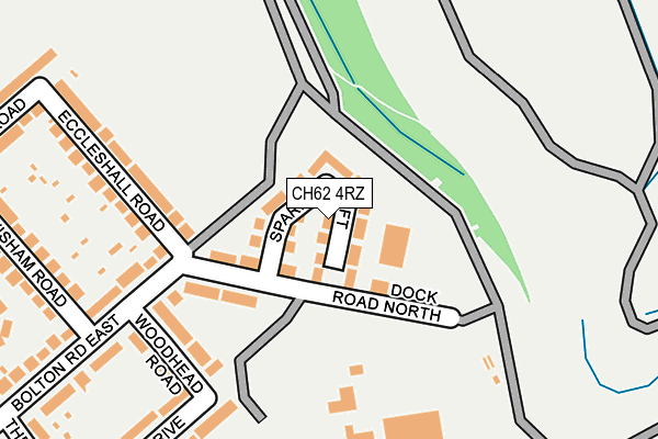 CH62 4RZ map - OS OpenMap – Local (Ordnance Survey)