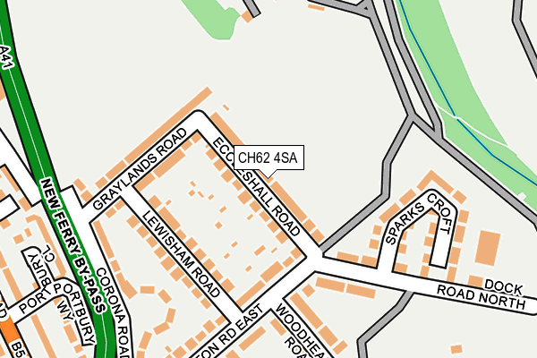 CH62 4SA map - OS OpenMap – Local (Ordnance Survey)