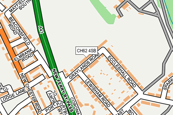 CH62 4SB map - OS OpenMap – Local (Ordnance Survey)