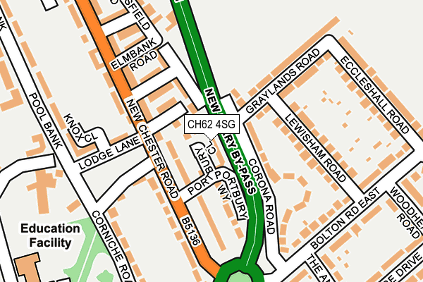 CH62 4SG map - OS OpenMap – Local (Ordnance Survey)