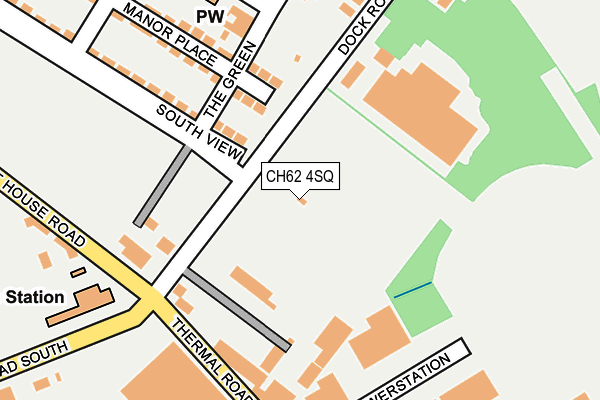 CH62 4SQ map - OS OpenMap – Local (Ordnance Survey)