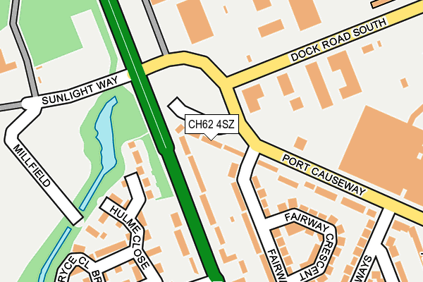 CH62 4SZ map - OS OpenMap – Local (Ordnance Survey)