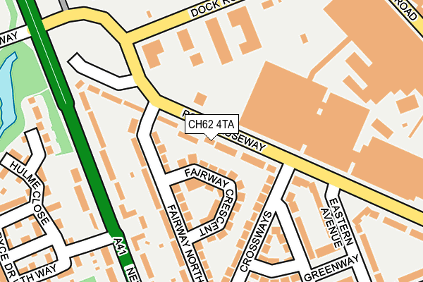 CH62 4TA map - OS OpenMap – Local (Ordnance Survey)