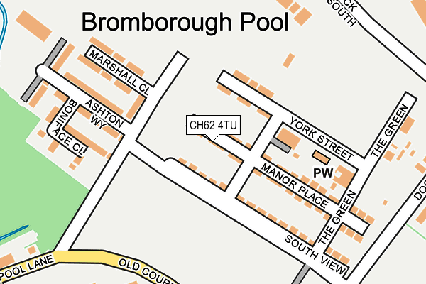 CH62 4TU map - OS OpenMap – Local (Ordnance Survey)