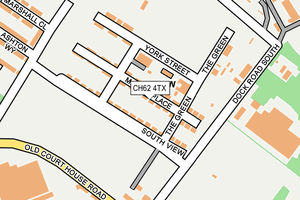 CH62 4TX map - OS OpenMap – Local (Ordnance Survey)