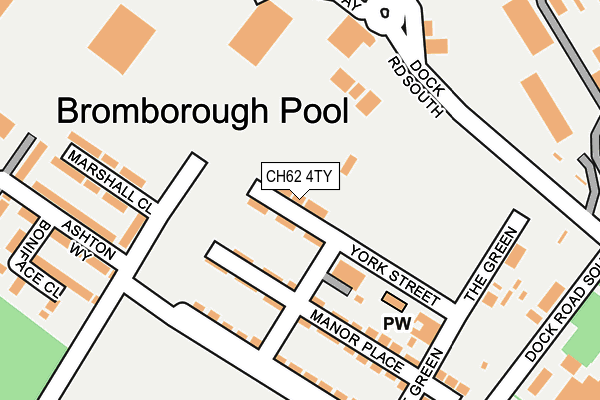 CH62 4TY map - OS OpenMap – Local (Ordnance Survey)