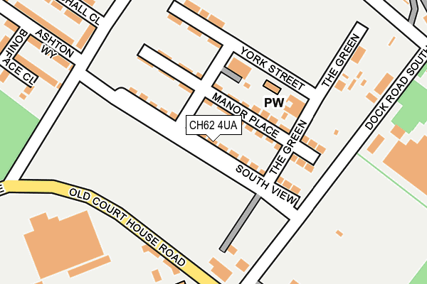 CH62 4UA map - OS OpenMap – Local (Ordnance Survey)