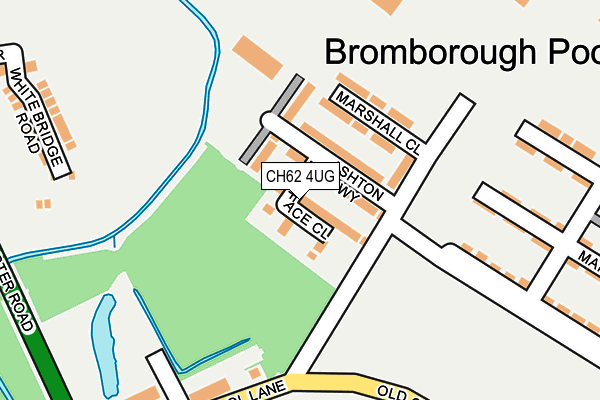 CH62 4UG map - OS OpenMap – Local (Ordnance Survey)