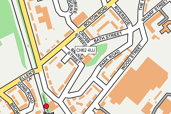 CH62 4UJ map - OS OpenMap – Local (Ordnance Survey)