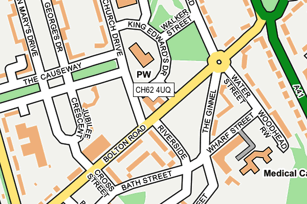 CH62 4UQ map - OS OpenMap – Local (Ordnance Survey)