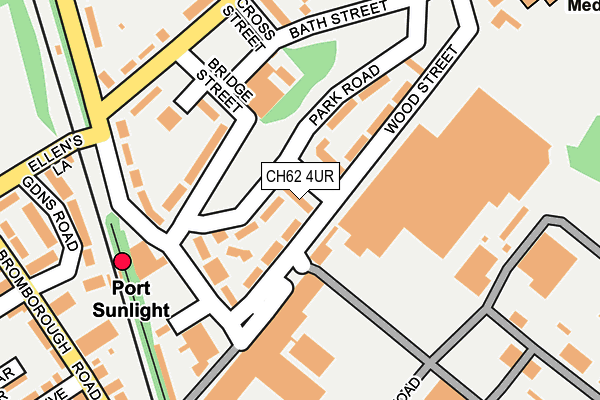 CH62 4UR map - OS OpenMap – Local (Ordnance Survey)