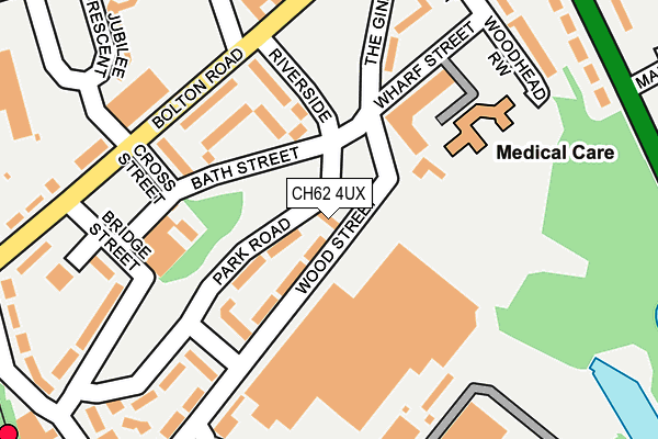 CH62 4UX map - OS OpenMap – Local (Ordnance Survey)