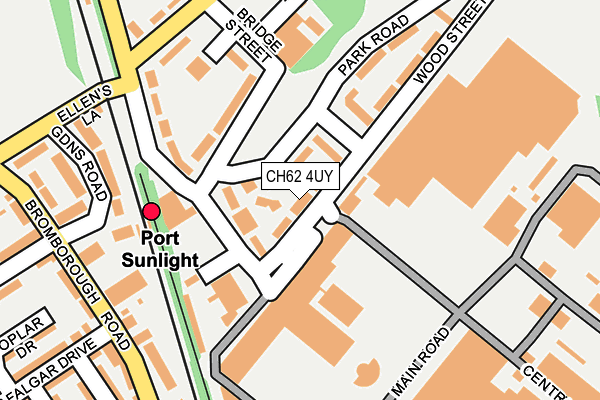 CH62 4UY map - OS OpenMap – Local (Ordnance Survey)