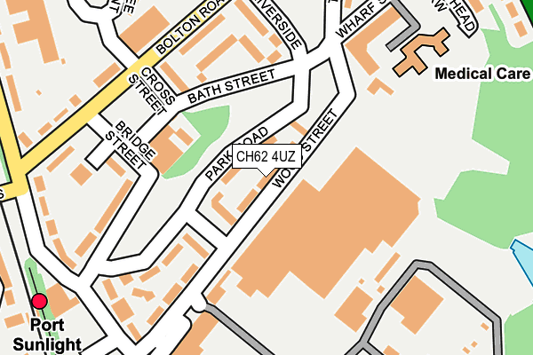 CH62 4UZ map - OS OpenMap – Local (Ordnance Survey)