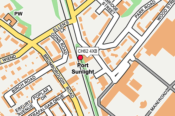 CH62 4XB map - OS OpenMap – Local (Ordnance Survey)