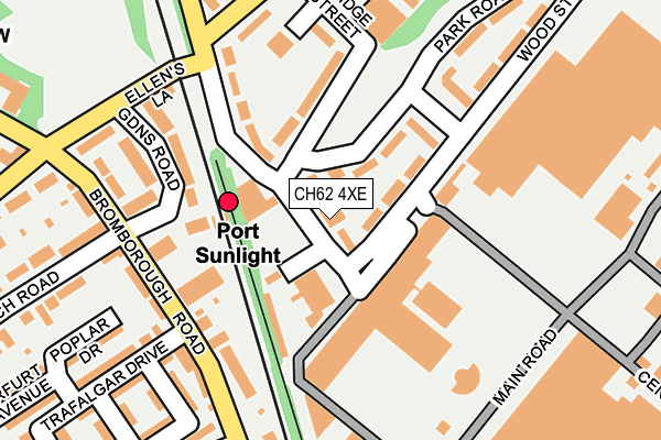 CH62 4XE map - OS OpenMap – Local (Ordnance Survey)