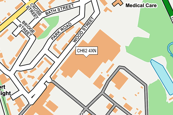 CH62 4XN map - OS OpenMap – Local (Ordnance Survey)