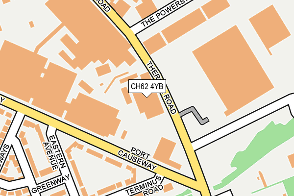 CH62 4YB map - OS OpenMap – Local (Ordnance Survey)