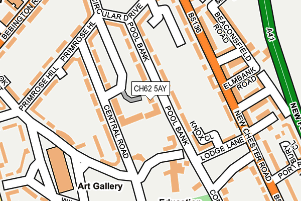 CH62 5AY map - OS OpenMap – Local (Ordnance Survey)