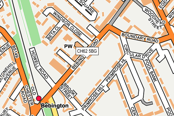 CH62 5BG map - OS OpenMap – Local (Ordnance Survey)