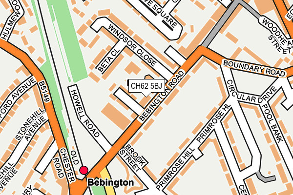 CH62 5BJ map - OS OpenMap – Local (Ordnance Survey)