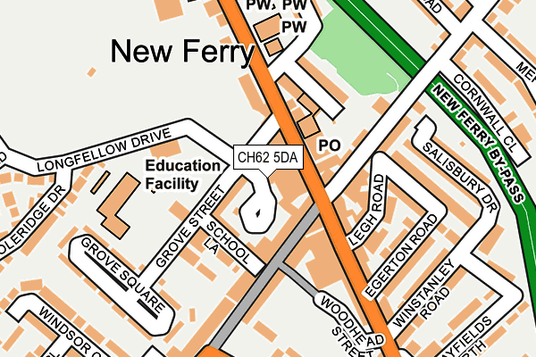 CH62 5DA map - OS OpenMap – Local (Ordnance Survey)