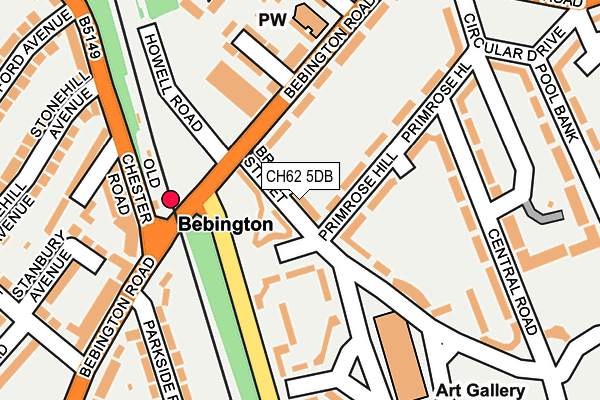 CH62 5DB map - OS OpenMap – Local (Ordnance Survey)