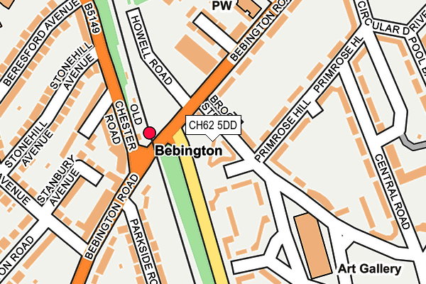 CH62 5DD map - OS OpenMap – Local (Ordnance Survey)