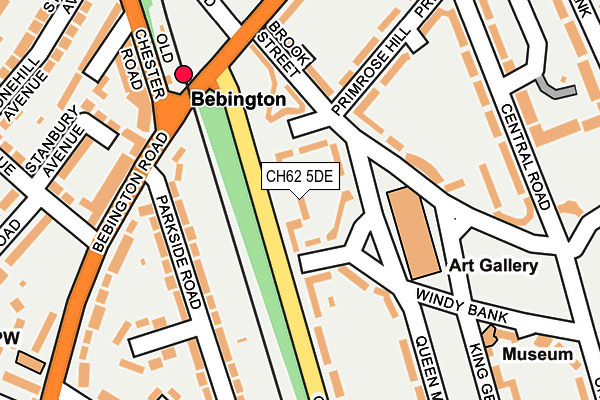 CH62 5DE map - OS OpenMap – Local (Ordnance Survey)