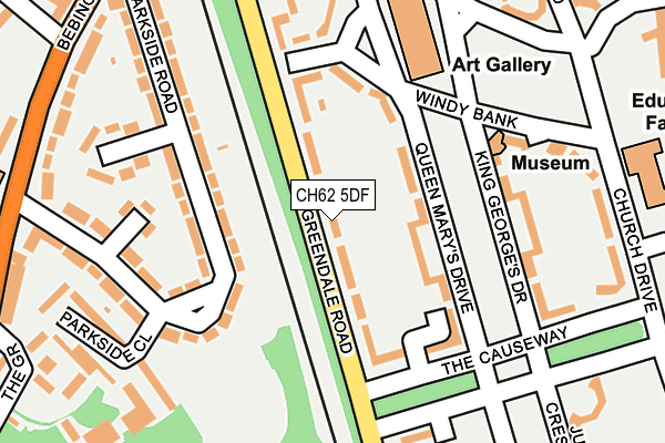 CH62 5DF map - OS OpenMap – Local (Ordnance Survey)