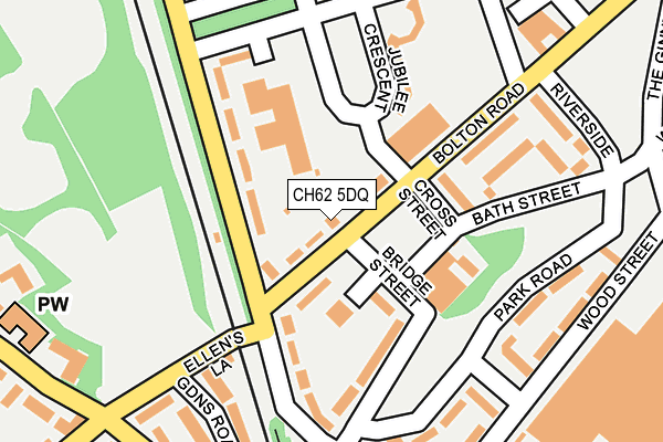 CH62 5DQ map - OS OpenMap – Local (Ordnance Survey)