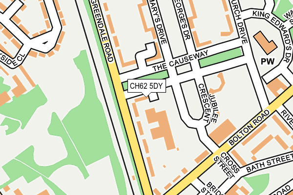 CH62 5DY map - OS OpenMap – Local (Ordnance Survey)