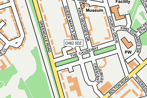 CH62 5DZ map - OS OpenMap – Local (Ordnance Survey)