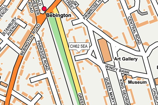 CH62 5EA map - OS OpenMap – Local (Ordnance Survey)