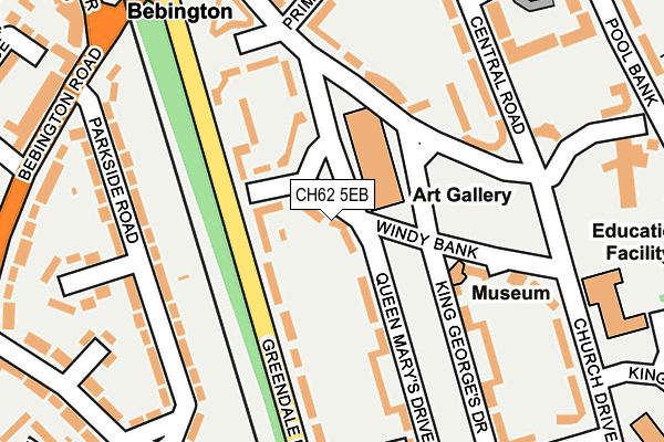 CH62 5EB map - OS OpenMap – Local (Ordnance Survey)