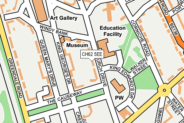CH62 5EE map - OS OpenMap – Local (Ordnance Survey)