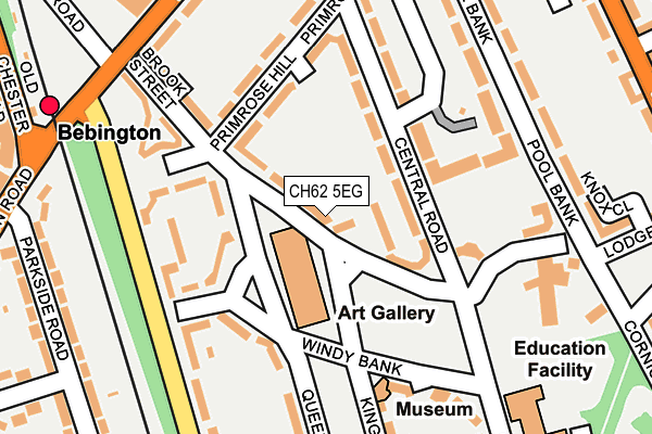 CH62 5EG map - OS OpenMap – Local (Ordnance Survey)