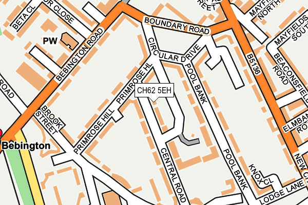 CH62 5EH map - OS OpenMap – Local (Ordnance Survey)