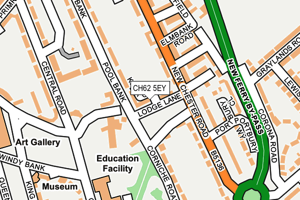 CH62 5EY map - OS OpenMap – Local (Ordnance Survey)