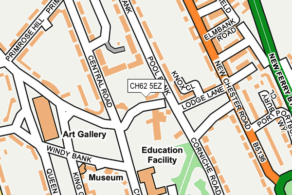 CH62 5EZ map - OS OpenMap – Local (Ordnance Survey)