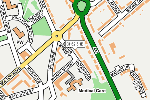 CH62 5HB map - OS OpenMap – Local (Ordnance Survey)