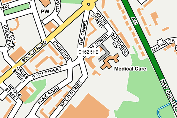 CH62 5HE map - OS OpenMap – Local (Ordnance Survey)