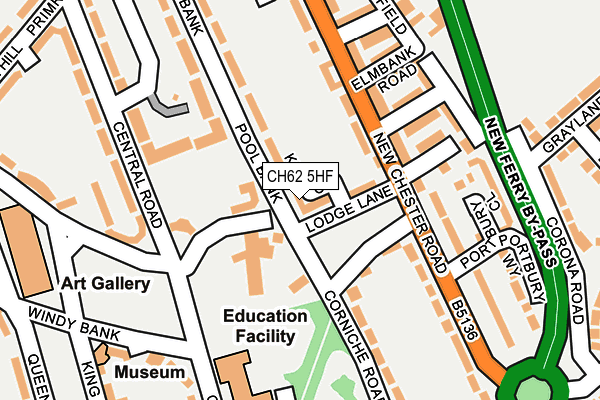 CH62 5HF map - OS OpenMap – Local (Ordnance Survey)