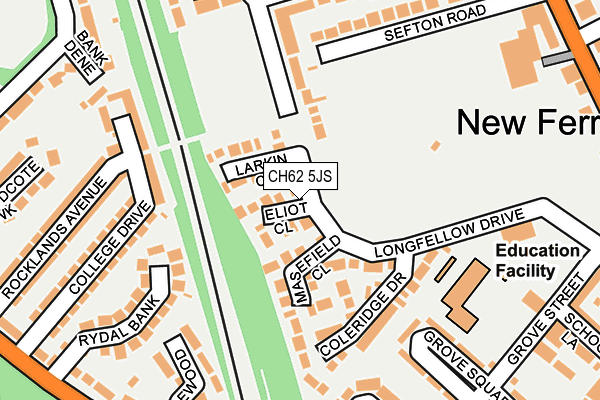 CH62 5JS map - OS OpenMap – Local (Ordnance Survey)