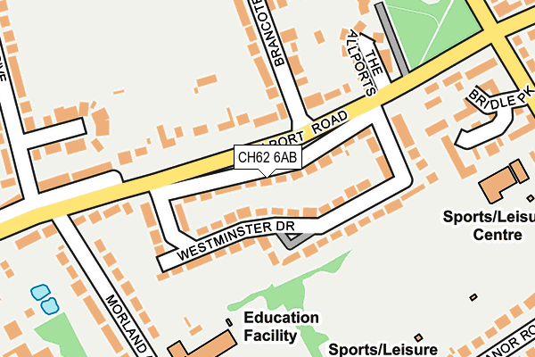 CH62 6AB map - OS OpenMap – Local (Ordnance Survey)