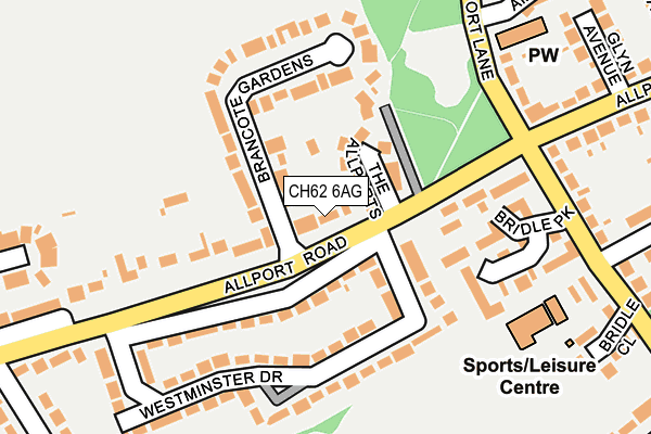 CH62 6AG map - OS OpenMap – Local (Ordnance Survey)