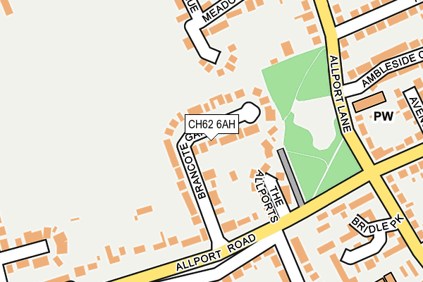 CH62 6AH map - OS OpenMap – Local (Ordnance Survey)