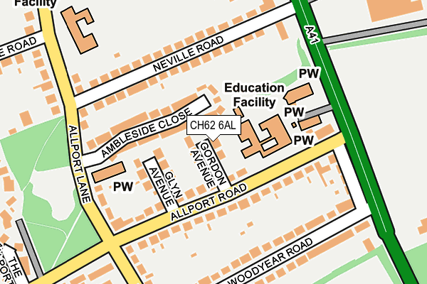 CH62 6AL map - OS OpenMap – Local (Ordnance Survey)