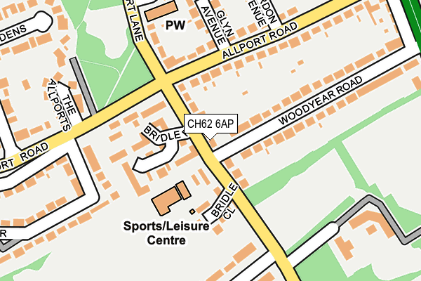 CH62 6AP map - OS OpenMap – Local (Ordnance Survey)