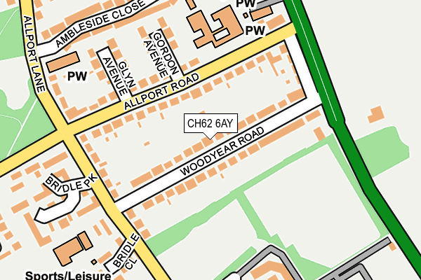 CH62 6AY map - OS OpenMap – Local (Ordnance Survey)